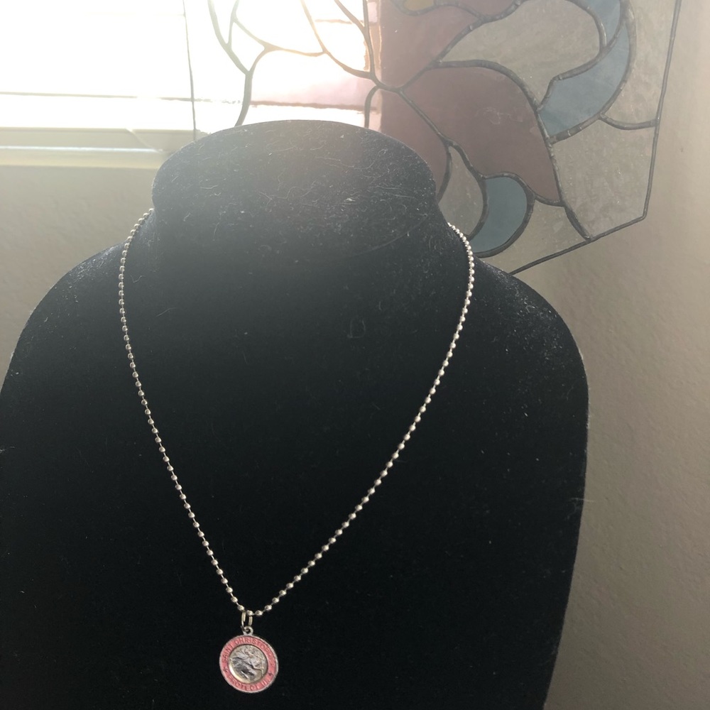 St Christopher pendant necklace